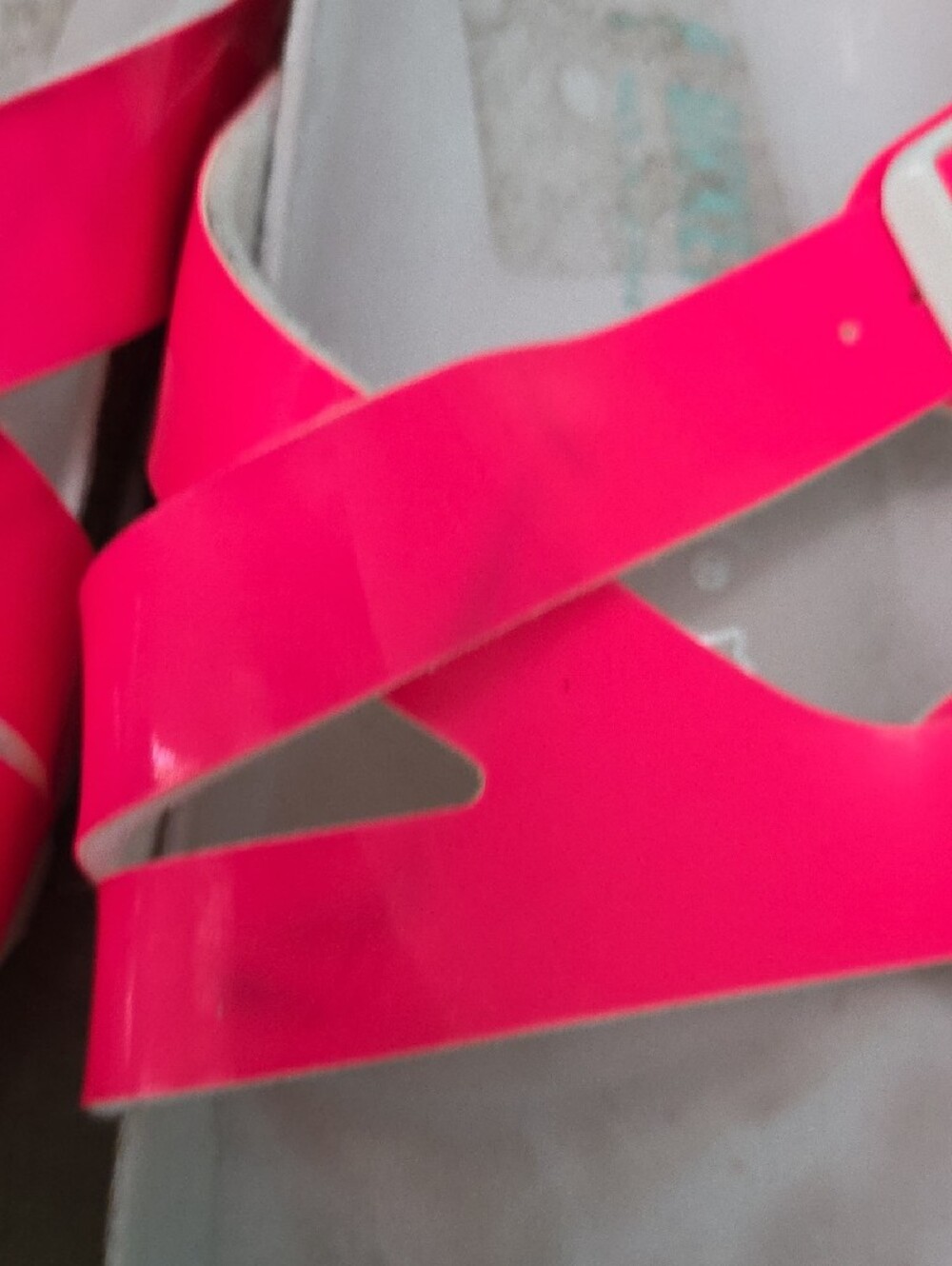 Birkenstock Neon Pink Double-Buckle Slides - Picture 4 of 6